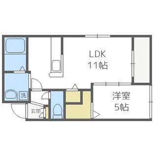 モルティーニ南郷【302号室】の間取り