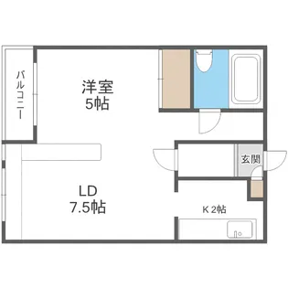ハウスオブリザ平岸壱番館【313号室】の間取り