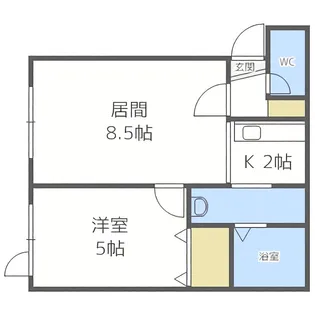 プラッツ南16条【202号室】の間取り