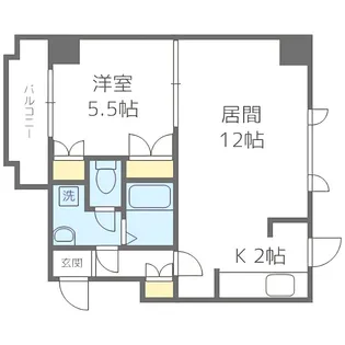 プラザ中島公園【2階】の間取り