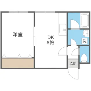 ジュネス大通【206号室】の間取り