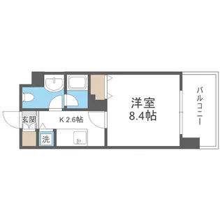 レジディア北三条【8階】の間取り