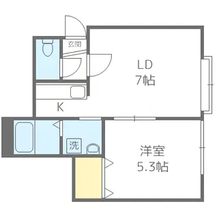 リバーヴィレッジ平岸【206号室】の間取り