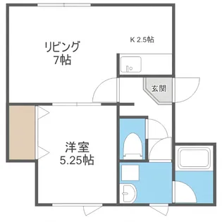 ステラガーデン山鼻【103号室】の間取り