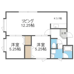ステラガーデン山鼻【201号室】の間取り