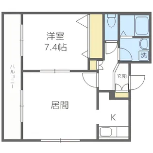 メイプルメゾン南平岸【2階】の間取り