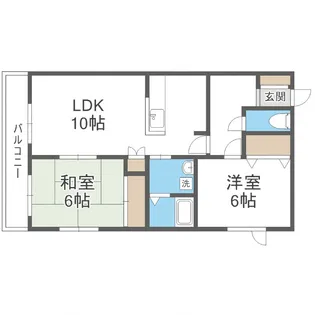 カーサ・デルソール【201号室】の間取り