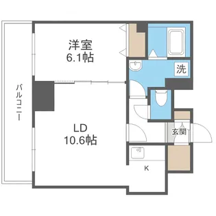 ティアラタワー中島倶楽部(III)【2702号室】の間取り