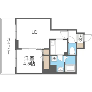 レジディア北2条イーストII【6階】の間取り