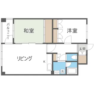 ブルームハイツ豊平【411号室】の間取り