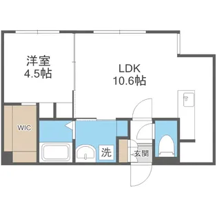 オルセーリュクス豊平【4階】の間取り