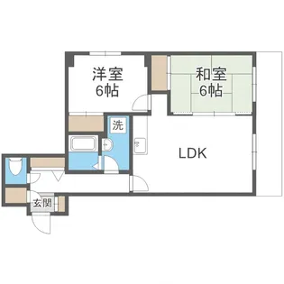 サンシャイン中島公園【4階】の間取り