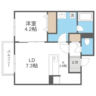 ブリーゼ中の島【2階】の間取り