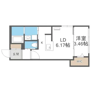URBAN FLATS 中の島【2階】の間取り