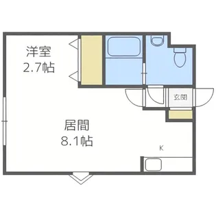 グランメール南郷14【201号室】の間取り