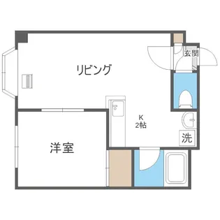 ルーブル菊水【1階】の間取り