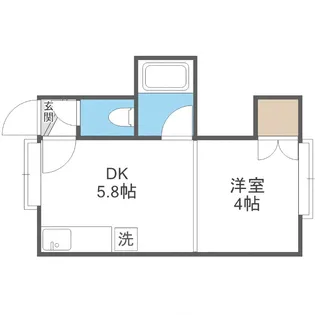 カトレア南郷【206号室】の間取り