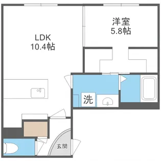 カレラ月寒 セカンド【1階】の間取り