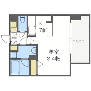 クレジデンス札幌・南4条【7階】の間取り