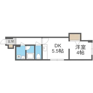 シングルコート大通【302号室】の間取り