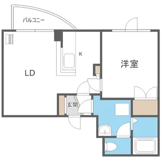 マリアールグランデ豊平【201号室】の間取り