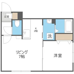 フロンティア円山【302号室】の間取り