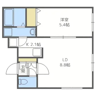 ヴェーヌ南郷【4階】の間取り