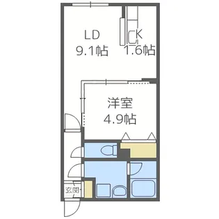 カサトレス白石【203号室】の間取り