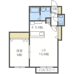 ライオンズパレス平岸【4階】の間取り