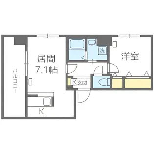 サンコート本通ガーデンヒルズ【8階】の間取り