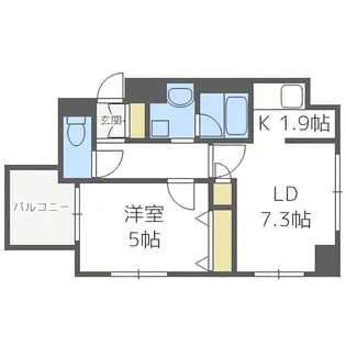 レジディア南一条イースト【14階】の間取り