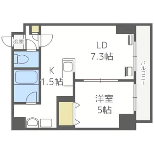 レガート菊水【303号室】の間取り