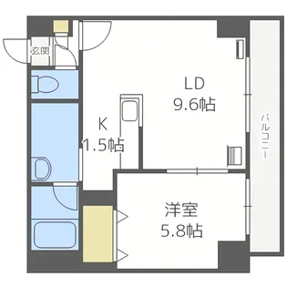 レガート菊水【602号室】の間取り
