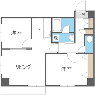 ラフォーレ円山【1階】の間取り
