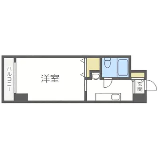 メゾンエクレーレ近代美術館【406号室】の間取り