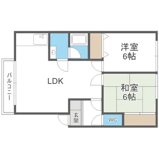 緑丘ハイツA棟【201号室】の間取り