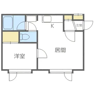 アーバンコート菊水Ⅱ【101号室】の間取り