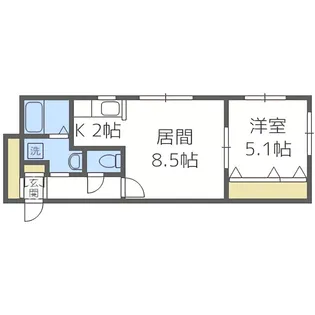グランディール南十条【1階】の間取り