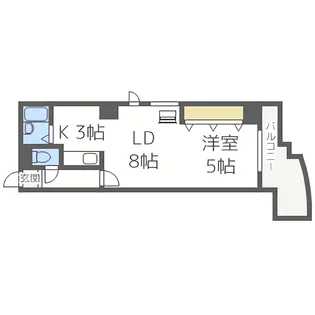 ミラバ札幌中央【11階】の間取り