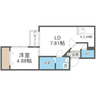 ディスティーノレジデンシア715【4階】の間取り