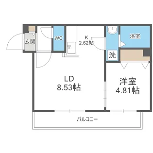 ディスティーノレジデンシア715【4階】の間取り
