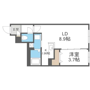 Ritz GRANDE月寒(リッツグランデ月寒)【1階】の間取り