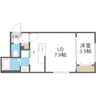 Ritz GRANDE月寒(リッツグランデ月寒)【1階】の間取り
