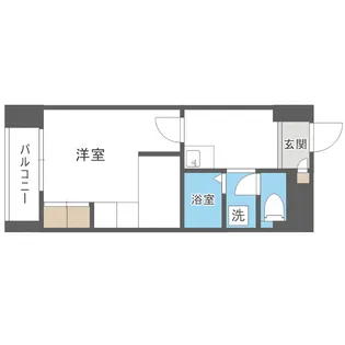 CANVASSすすきの【14階】の間取り