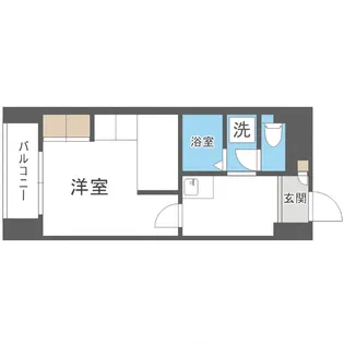 CANVASSすすきの【14階】の間取り