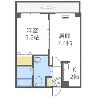 グランカーサ南11条【4階】の間取り