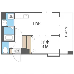 レジデンスカープ札幌【15階】の間取り