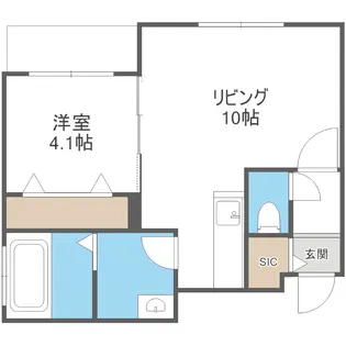 AXIS-WILL MISONO Sta.【4階】の間取り