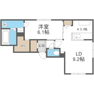 ブリーゼ中の島【3階】の間取り