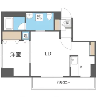 レジディア大通西【8階】の間取り